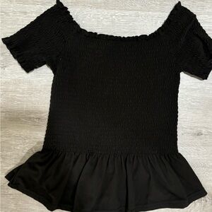 Women’s black off the shoulder top